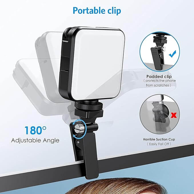 Portable Rechargeable Led Selfie Video Light For Photography, Live Streaming, Mobile Camera