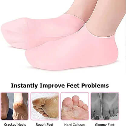 1 Pair Silicone Socks Moisturizing Gel Heel