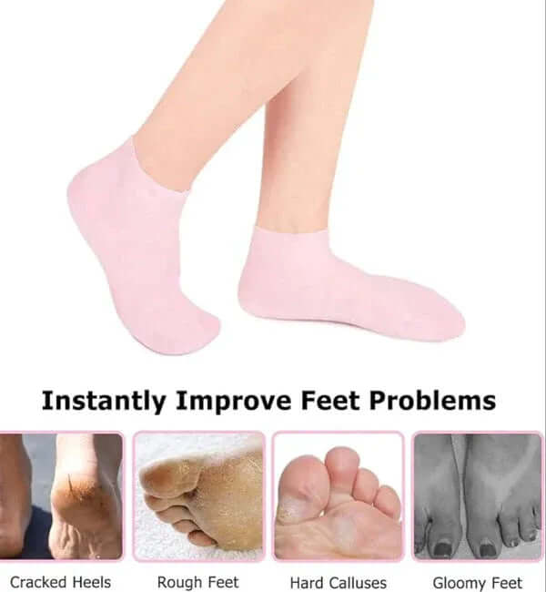 1 Pair Silicone Socks Moisturizing Gel Heel